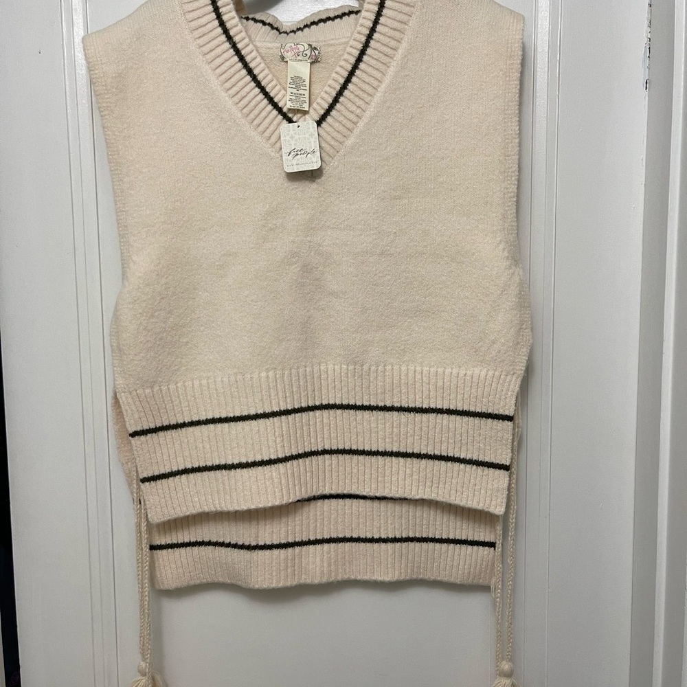 Free People All Star Stripe Poncho One Size Fits All NWTs